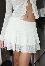 Lace Tiered Mini Skirt