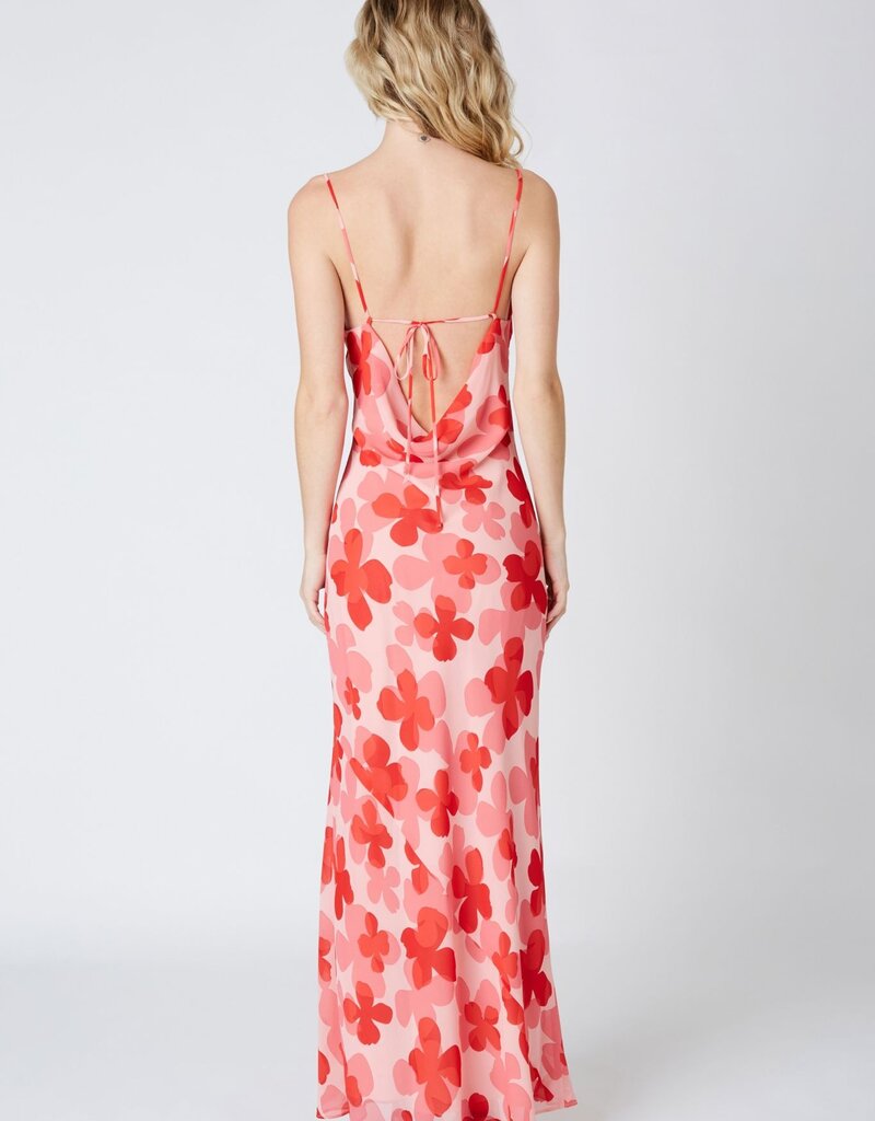 Floral Cowl Neck Maxi Dress