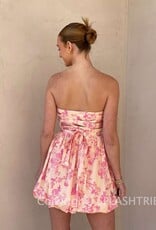 Raiya Floral Strapless Mini Dress