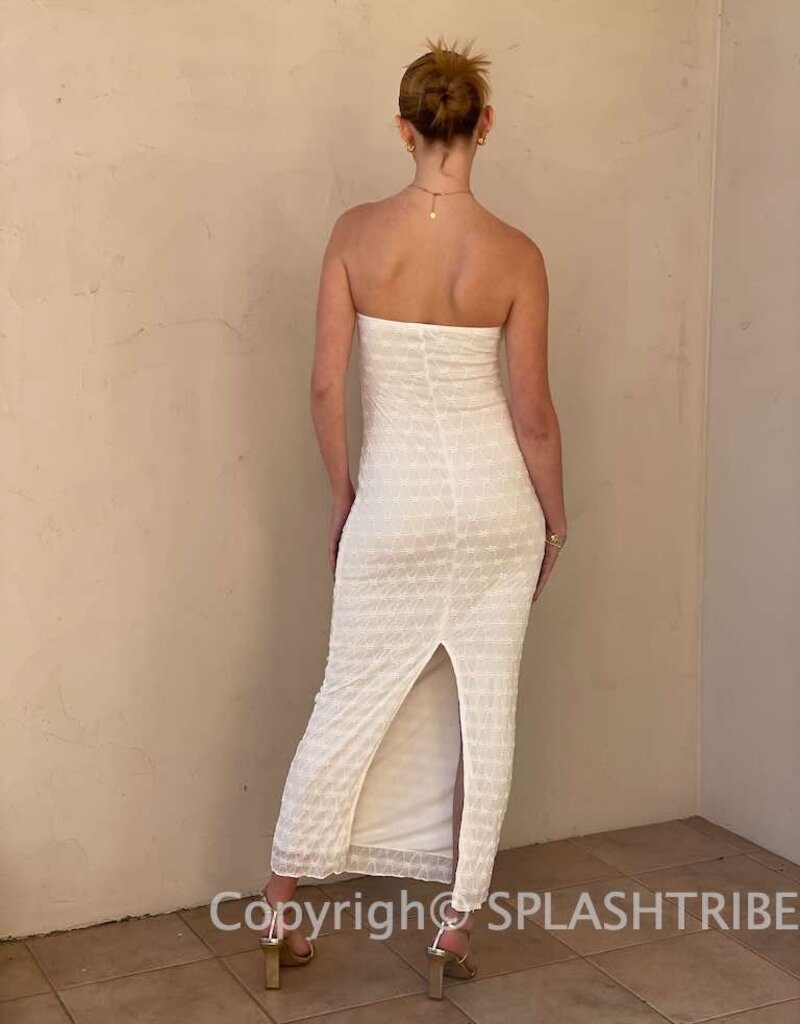 Textured Twist Cutout Maxi Dress