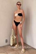 Rosette Bandeau Bikini Set