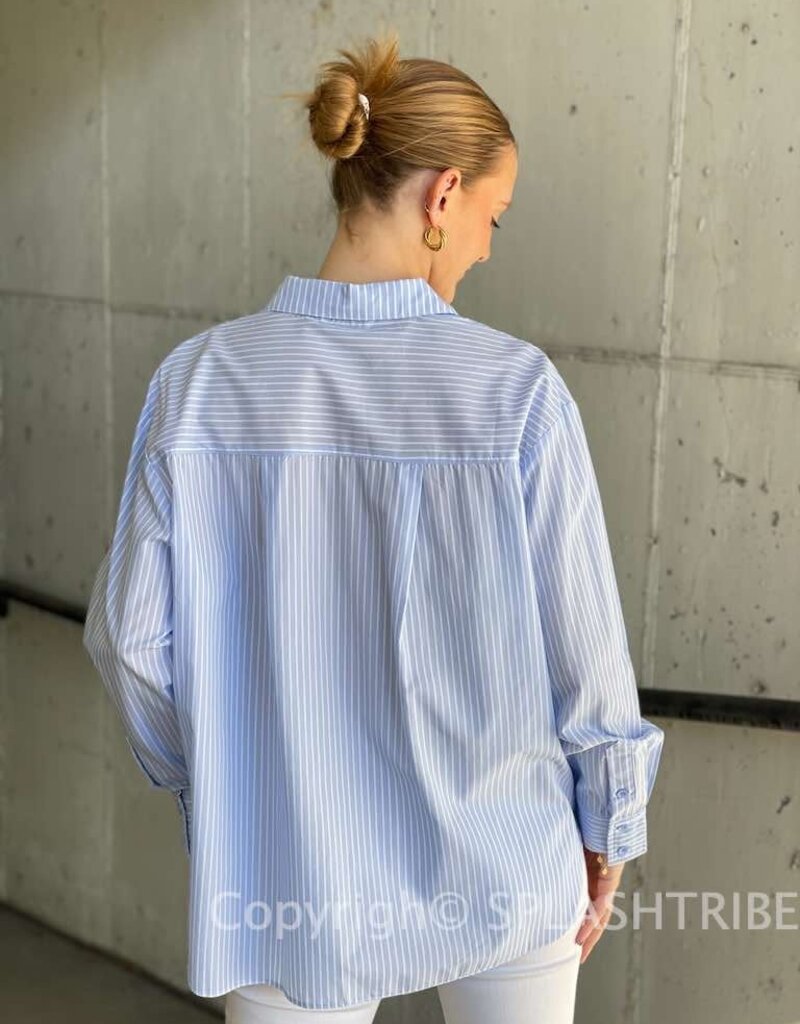 Striped Button Down Long Sleeve Shirt