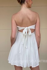 Margie Tie Back Strapless Mini Dress
