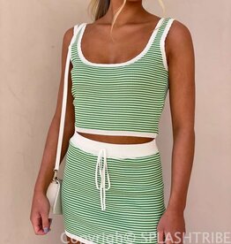 Alexi Stripe Knit Mini Skirt