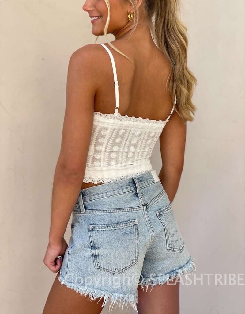 Lynch Lace Up Cami Crop Top