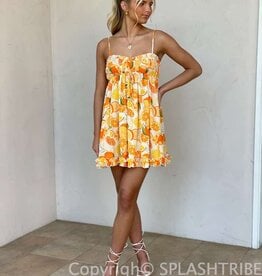 Citrus Open Back Mini Dress