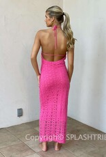 Zaria Crochet Halter Maxi Dress