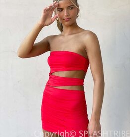 Larson Cutout Strapless Mini Dress