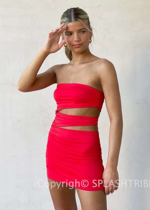 Larson Cutout Strapless Mini Dress