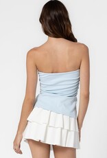 Front Twist Strapless Tube Top