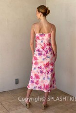 Florianne Floral Satin Midi Dress