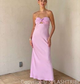 Michelle Satin Strapless Maxi Dress