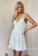 Eyelet Hook and Eye Mini Dress