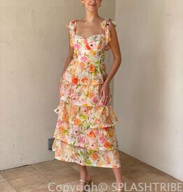 Zirconia Tiered Maxi Dress