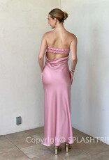 Satin Scrunch Back Maxi Dress