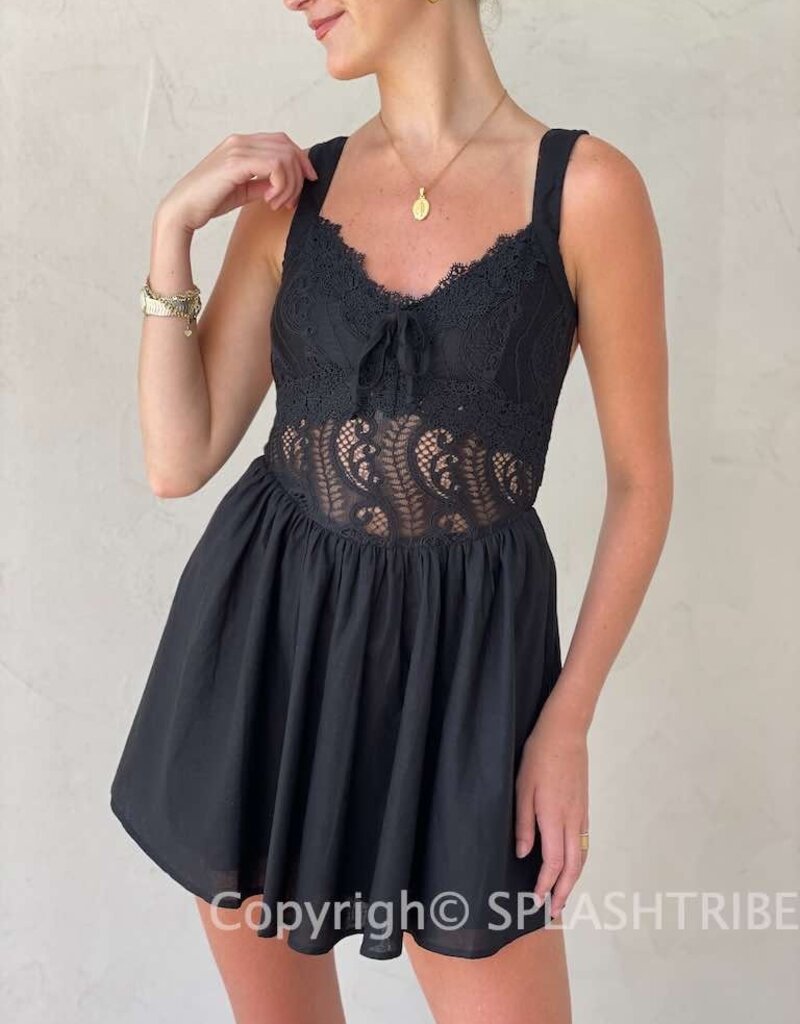 Elayna Lace Detail Mini Dress