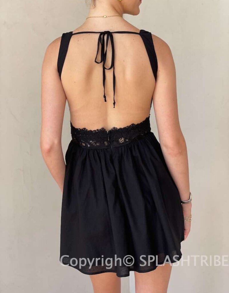 Elayna Lace Detail Mini Dress