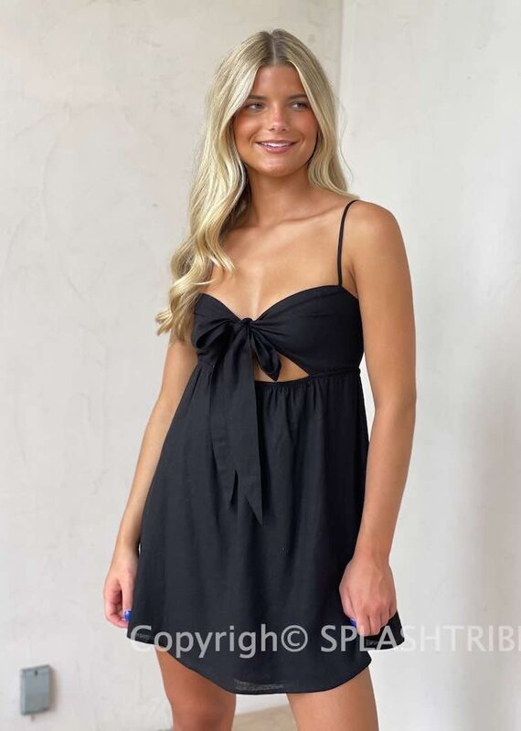 Teagan Tie Front Mini Dress