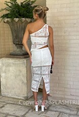 Jenner Lace Top Midi Skirt Set
