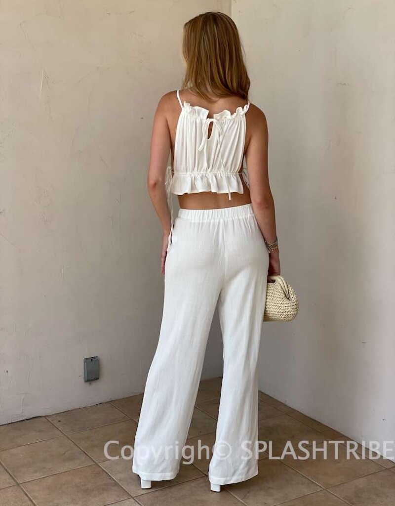 Woodley Cinched Crop Top and Pant Set