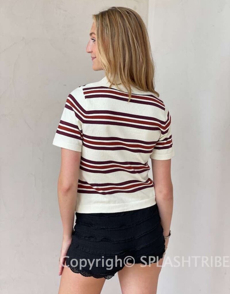 Striped Polo Short Sleeve Shirt