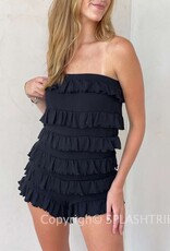 Frilly Strapless Romper