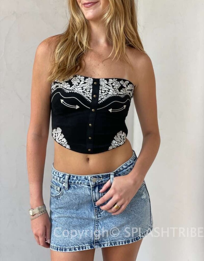 Montana Western Bustier Crop Top