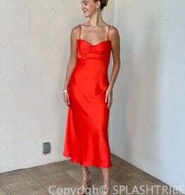 Florianne Satin Midi Dress