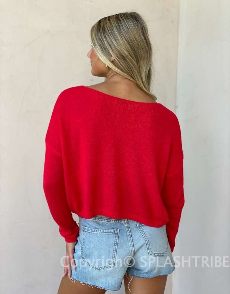 Rosman Boatneck Cropped Sweater