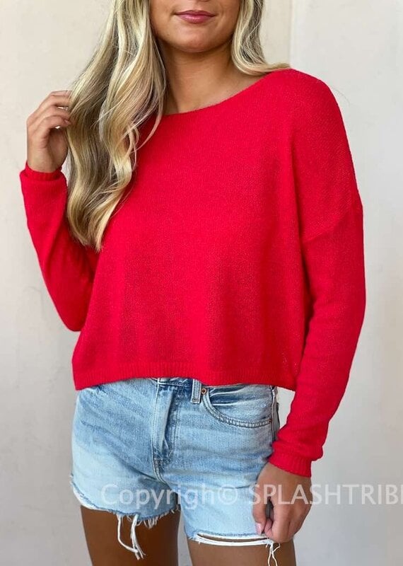 Rosman Boatneck Cropped Sweater