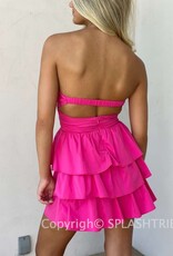 Brandt Strapless Tier Mini Dress