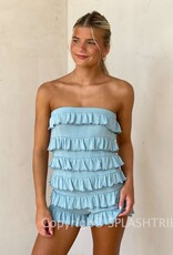 Frilly Strapless Romper