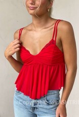 Peekaboo Lace Mesh Cami Top