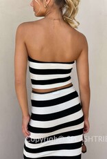 Romie Big Stripe Tube Top