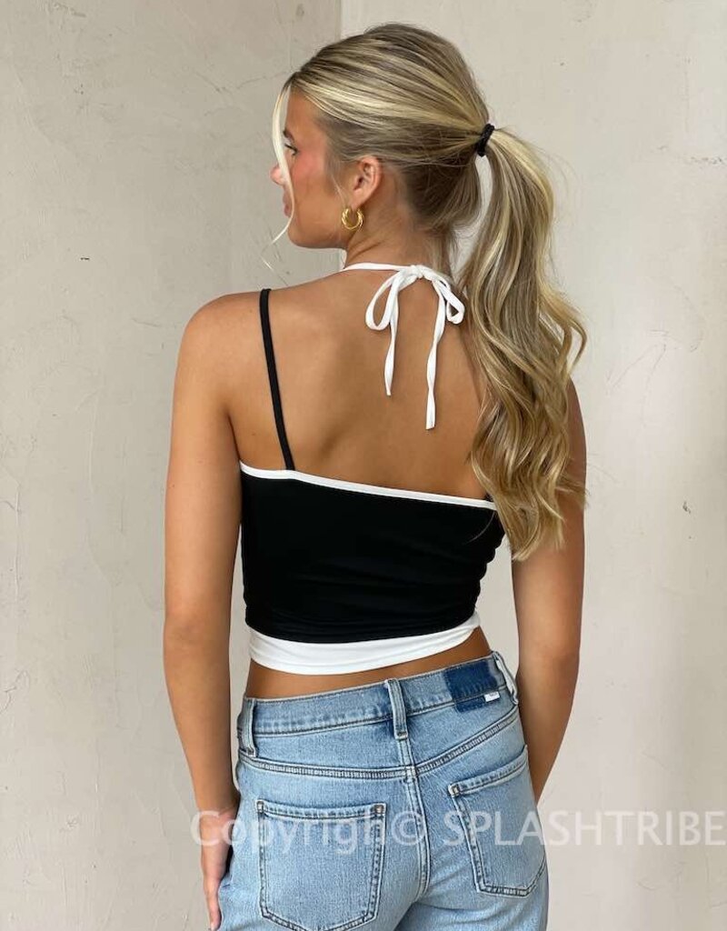 Color Block Layered Cami Crop Top