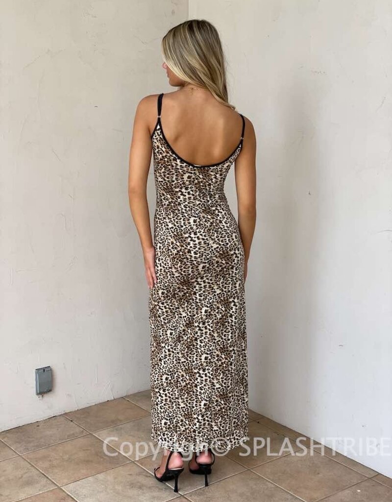 Leopard A Line Maxi Dress