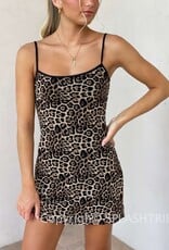 Cami Strap Leopard Mini Dress