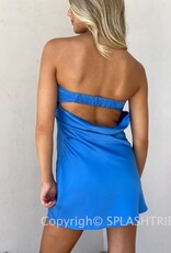 Macy Strapless Cowl Back Mini Dress