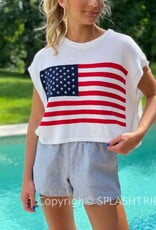 American Flag Short Sleeve Top