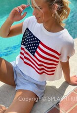 American Flag Short Sleeve Top