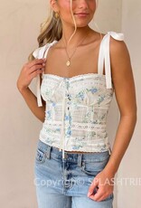 Floral Tie Strap Cami Top