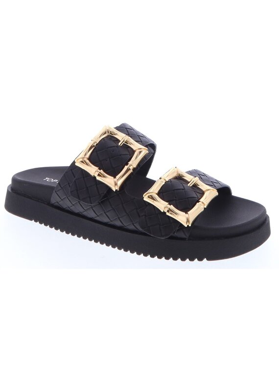 Bamboo Buckle Slide Sandal