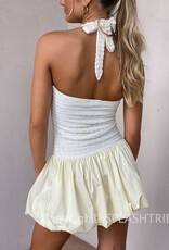 Powell Textured Bubble Hem Mini Dress