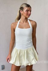 Powell Textured Bubble Hem Mini Dress