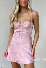 Tonal Floral Bustier Mini Dress