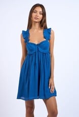 Wims Ruffle Shoulder Mini Dress