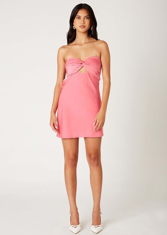 Mikaela Satin Strapless Mini Dress