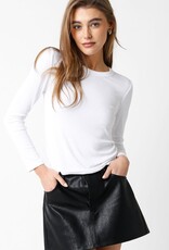 Fine Rib Long Sleeve Top