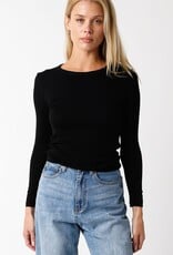 Fine Rib Long Sleeve Top