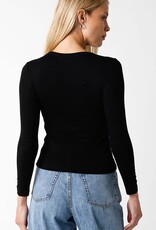 Fine Rib Long Sleeve Top